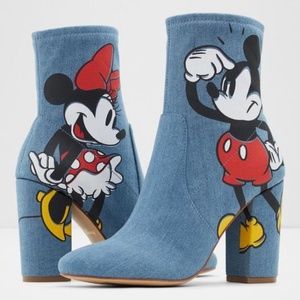 ALDO X DISNEY DENIM BOOTS NWT IN BOX